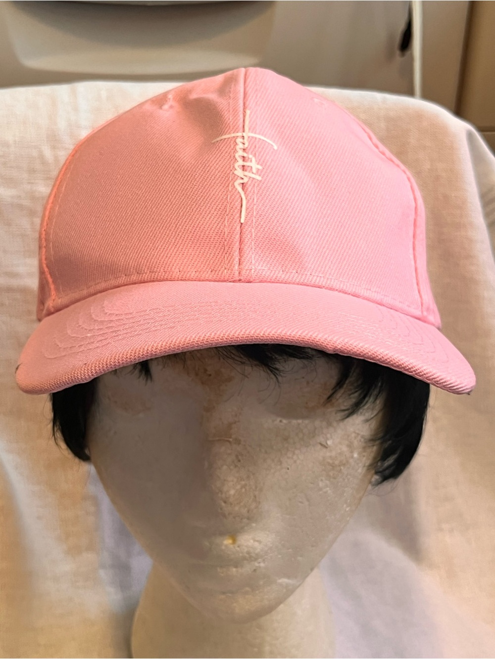 Pink Baseball Cap with Faith Center Script Logo